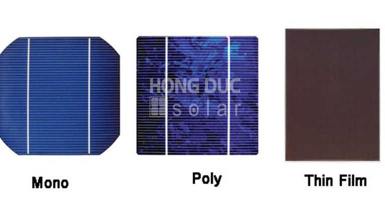 Hình ảnh các loại pin mặt trời phổ biến hiện nay